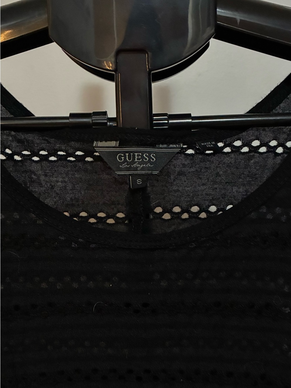 Guess Black Cold Shoulder Top - Picture 5 of 5